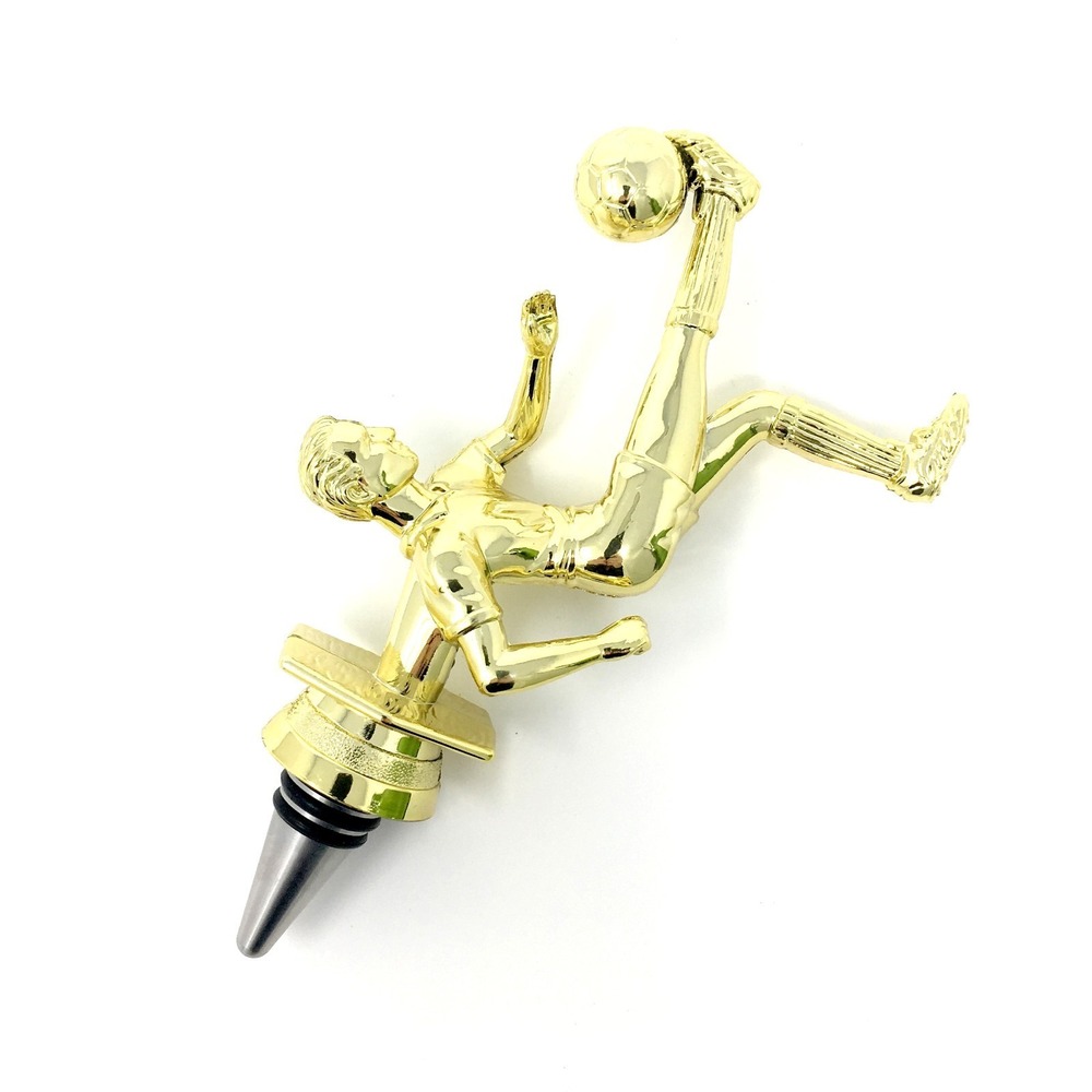 Handmade Bottle Stopper made from Repurposed Soccer Trophy